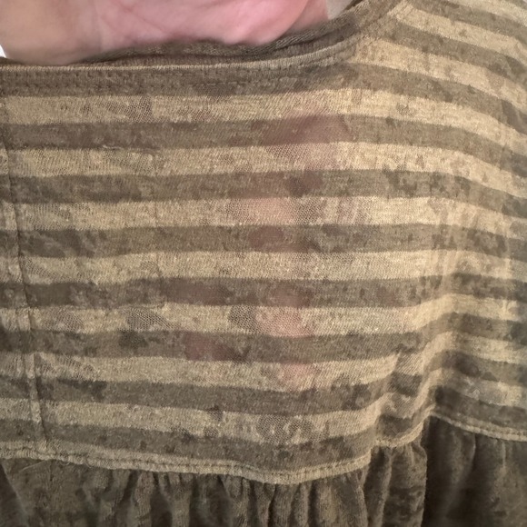 Anthropologie Pilar Stripe Burnout Top Size Medium Boho - Picture 4 of 7